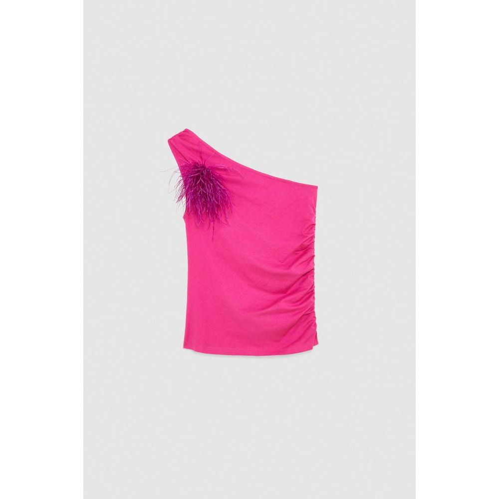 Patrizia Pepe Fuchsia Cotton Tank Tops