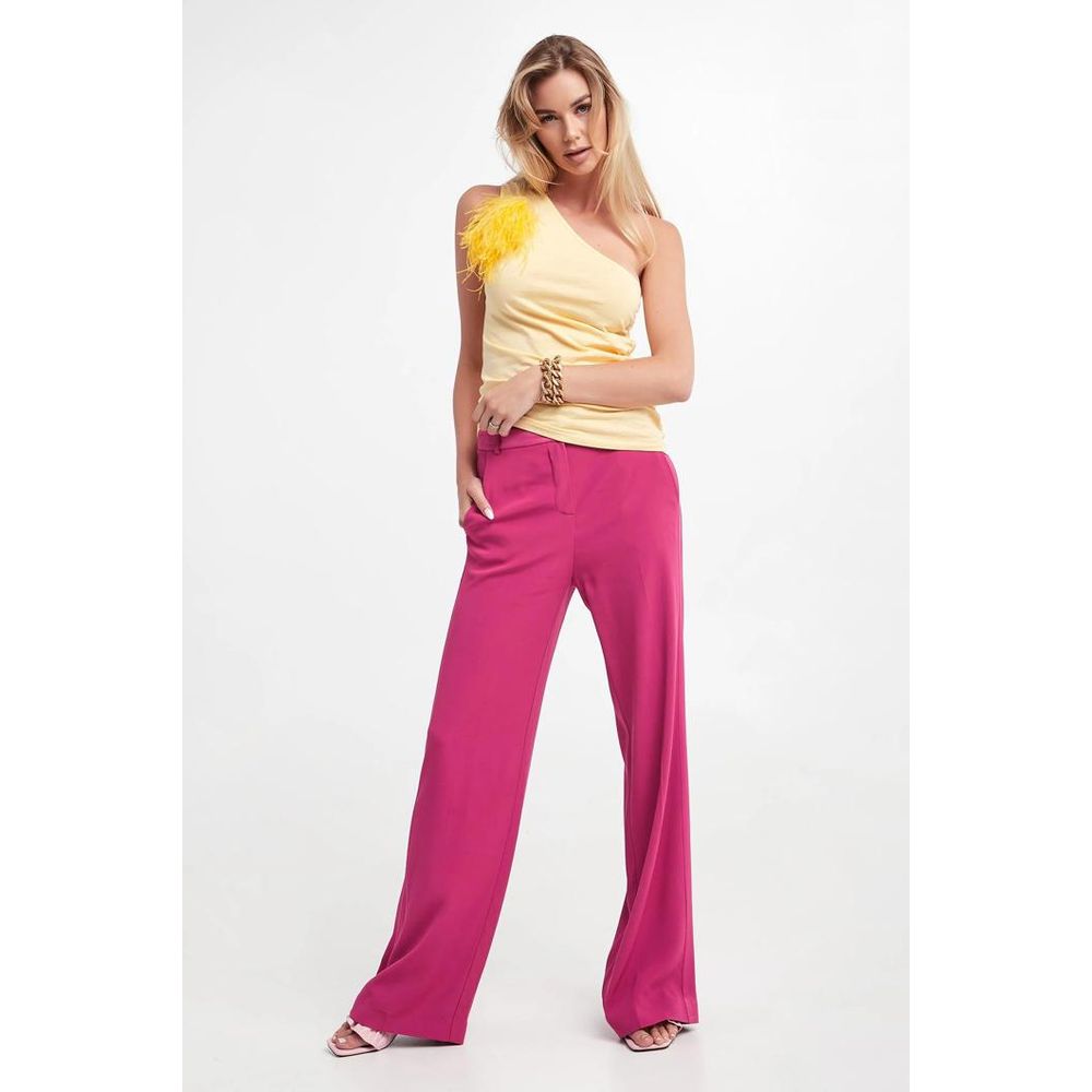 Patrizia Pepe Yellow Cotton Tank Tops