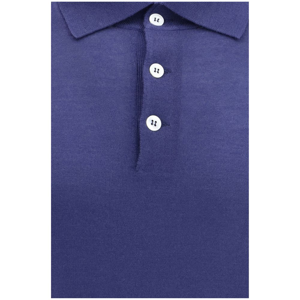 Brunello Cucinelli Blue Cashmere Dress Shirt