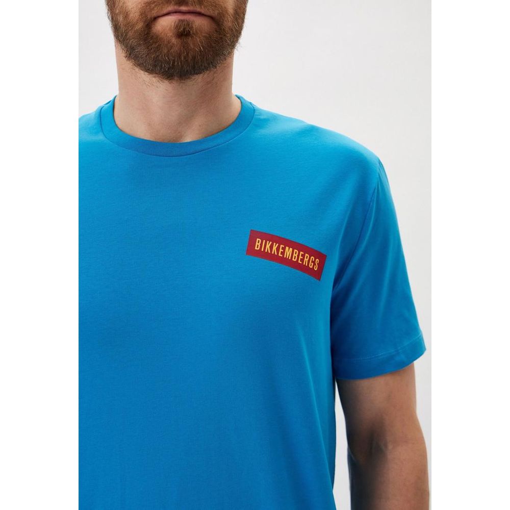 Bikkembergs Light Blue Cotton T-Shirt