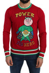 Dolce & Gabbana Red Wool Silk Pig of the Year Sweater