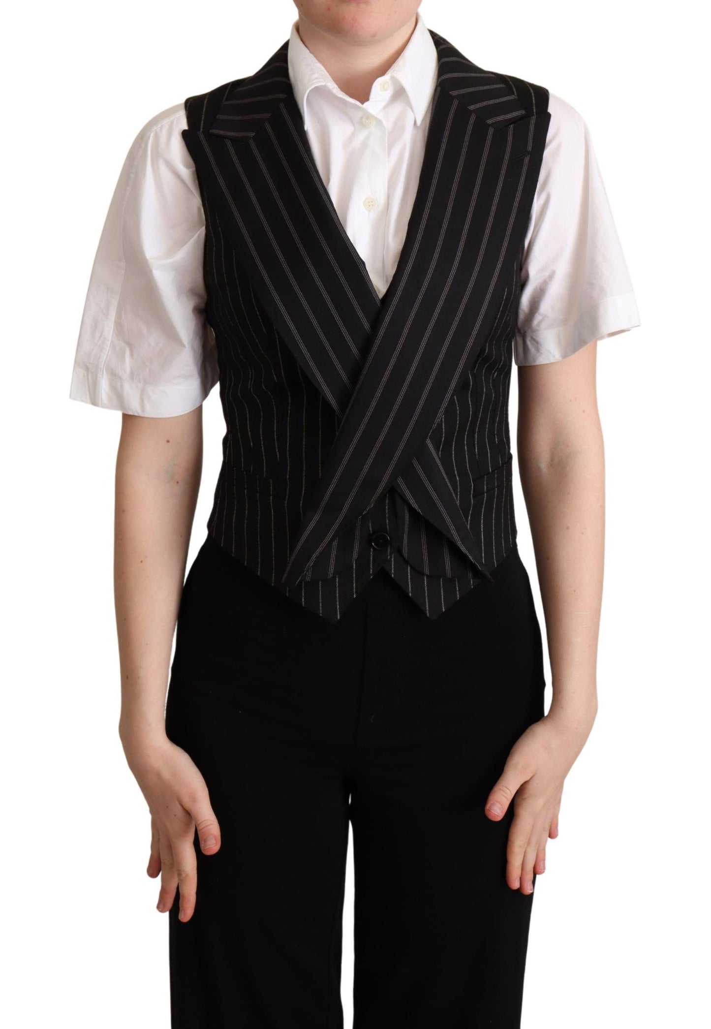 Dolce & Gabbana Elegant Leopard Print Waistcoat β Sleeveless Vest