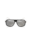 Frankie Morello Black Metallic Fibre Men Sunglass