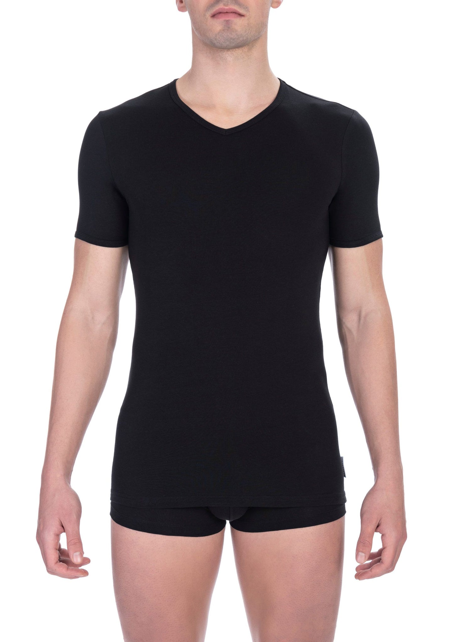 Tricou Bikkembergs negru din bumbac pentru bărbați