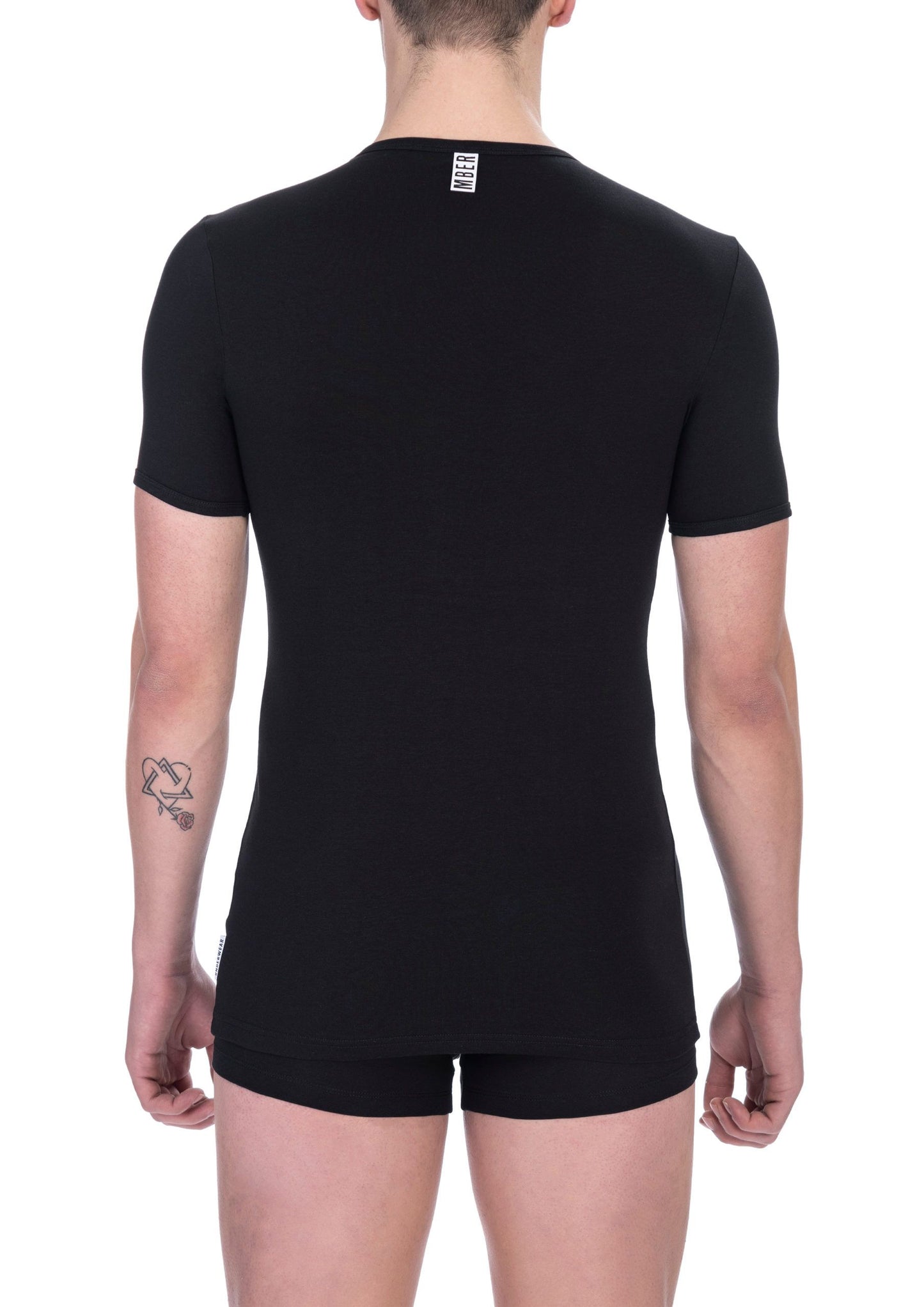 Tricou Bikkembergs negru din bumbac pentru bărbați