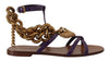 Dolce & Gabbana Pantofi sport gladiator cu lanț Purple Heart