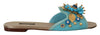 Dolce & Gabbana Exquisite Crystal-Embellished Exotic Leather Sandals