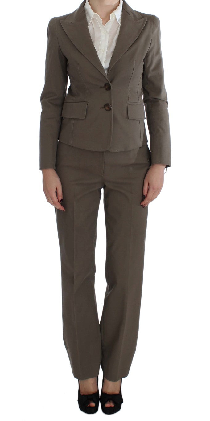 BENCIVENGA Costum din Lână Bej din Bumbac