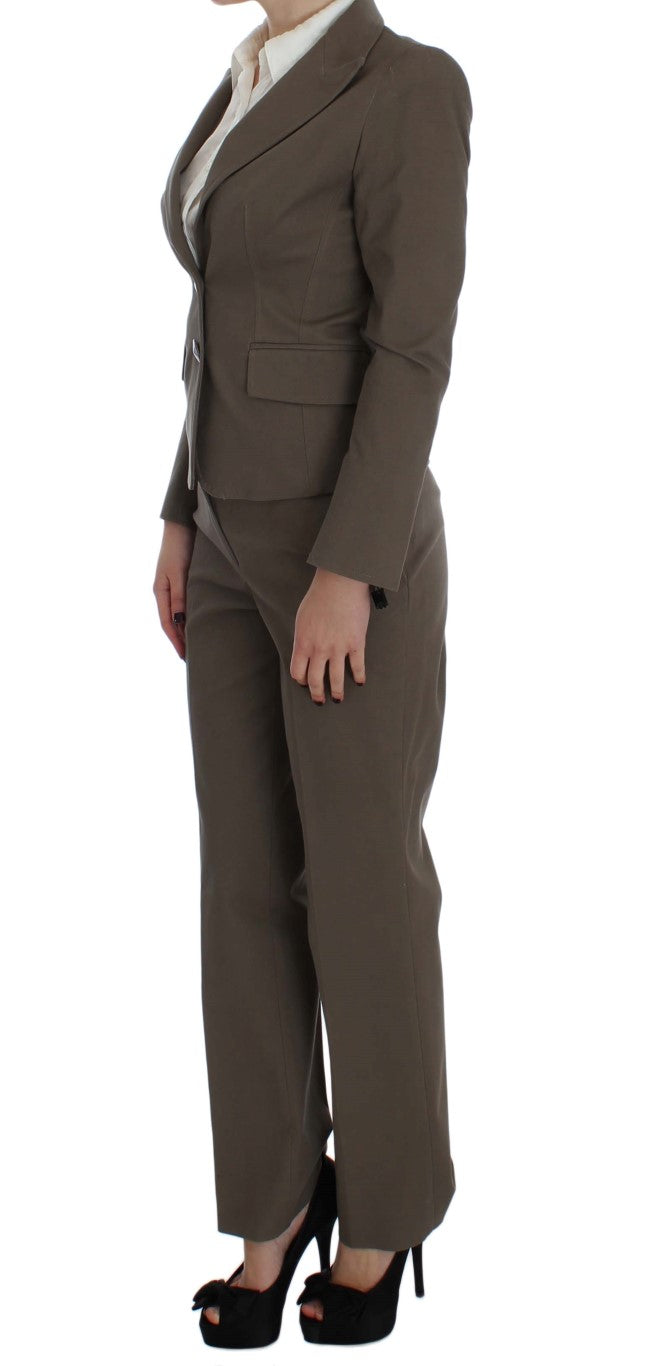 BENCIVENGA Costum din Lână Bej din Bumbac