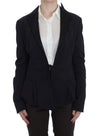 Exte Black Stretch Single Breasted Blazer Jacket