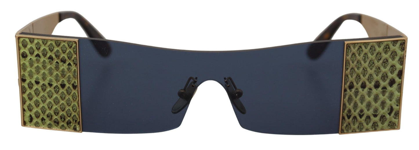 Dolce & Gabbana Gold Metal Rectangle Shades DG2263 Sunglasses