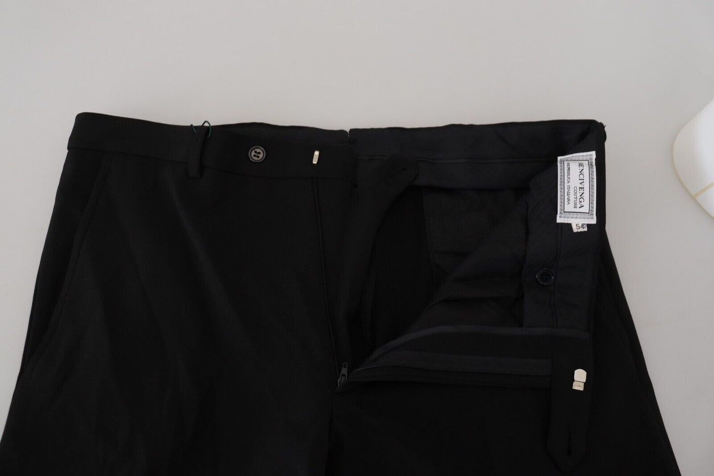 Pantaloni eleganți BENCIVENGA negri, croială dreaptă, pentru bărbați