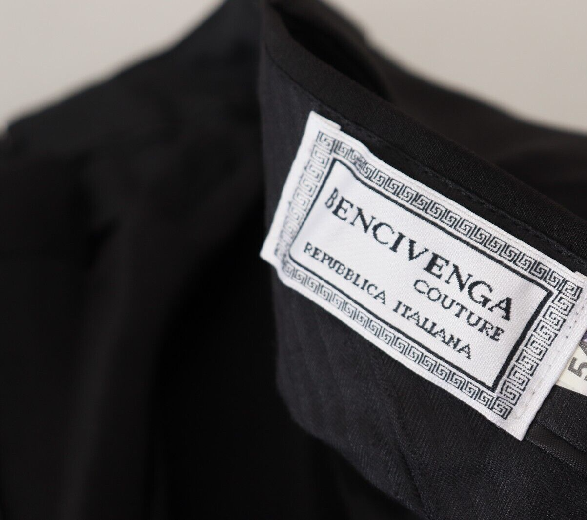 Pantaloni eleganți BENCIVENGA negri, croială dreaptă, pentru bărbați