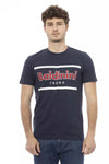 Tricou Baldinini Trend albastru din bumbac pentru bărbați