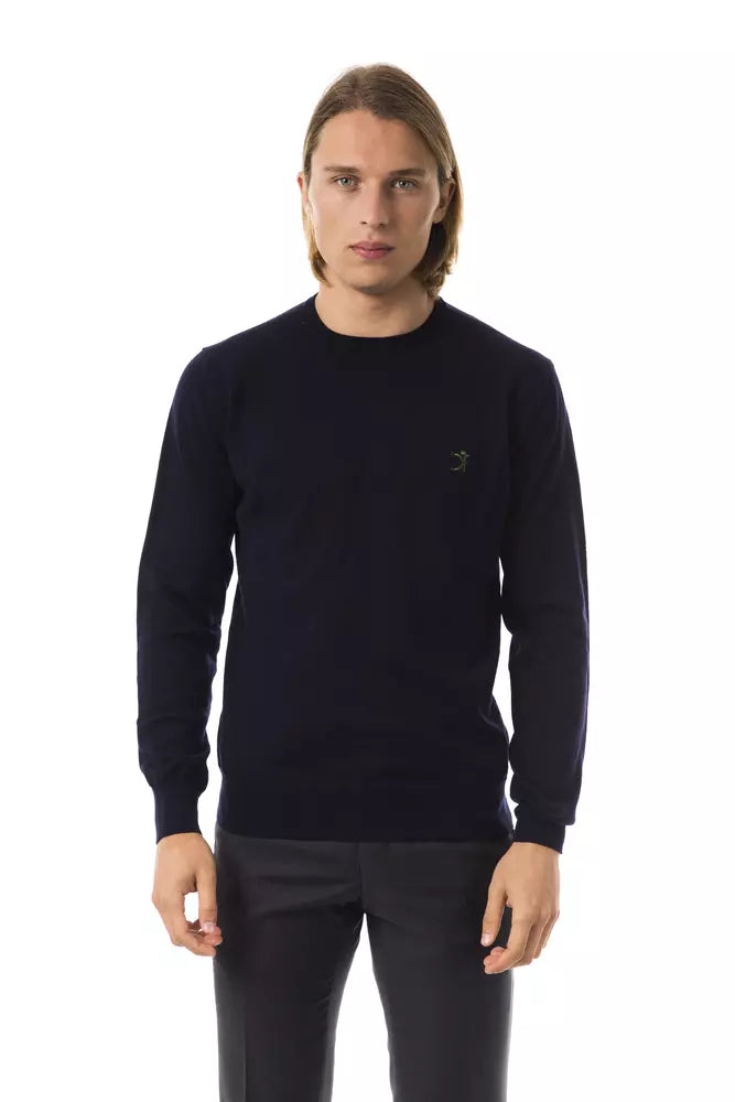 Uominitaliani Blue Merino Wool Men's Sweater