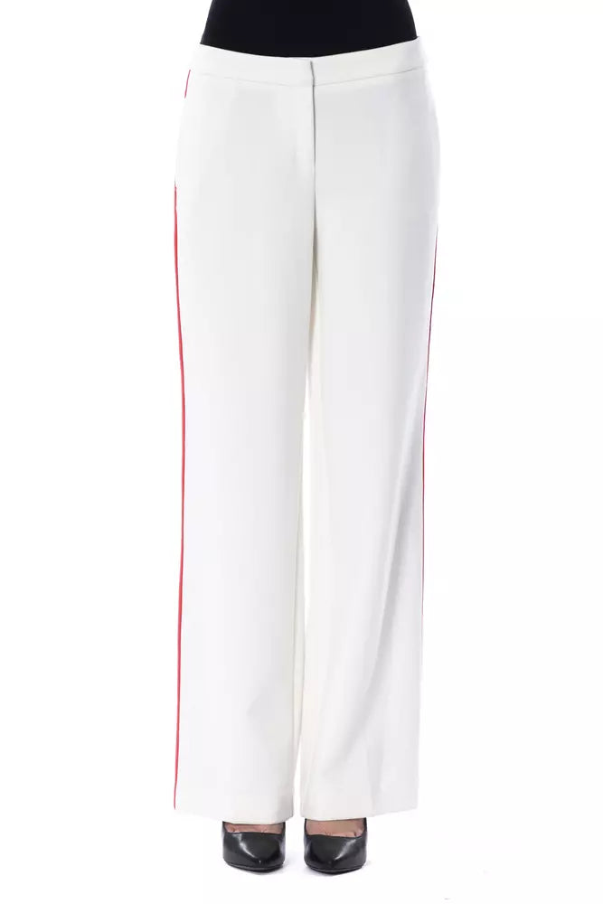 Pantaloni de damă BYBLOS din poliester alb