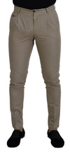 Dolce & Gabbana Stunning Beige Italian Cotton Trousers