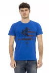 Trussardi Action Blue Cotton Men T-Shirt