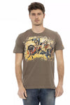 Trussardi Action Brown Cotton Men's T-Shirt