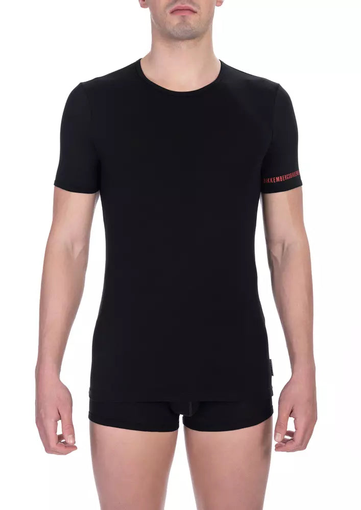 Bikkembergs Tricou negru din bumbac pentru bărbați, set de două