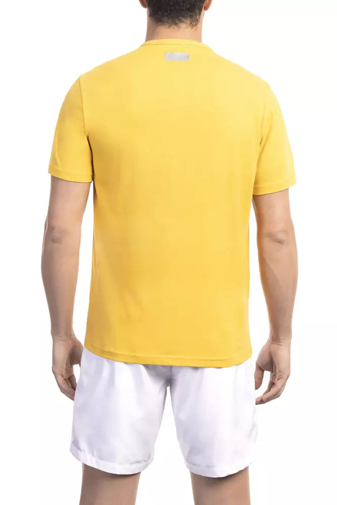 Tricou Bikkembergs galben din bumbac pentru bărbați