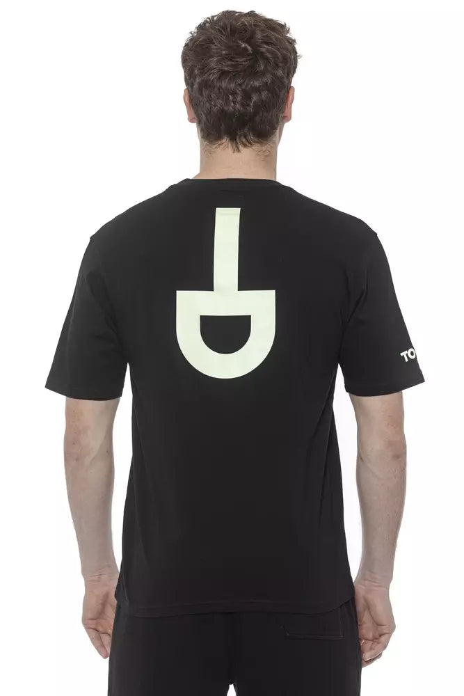 Tricou negru din bumbac Tond pentru bărbați