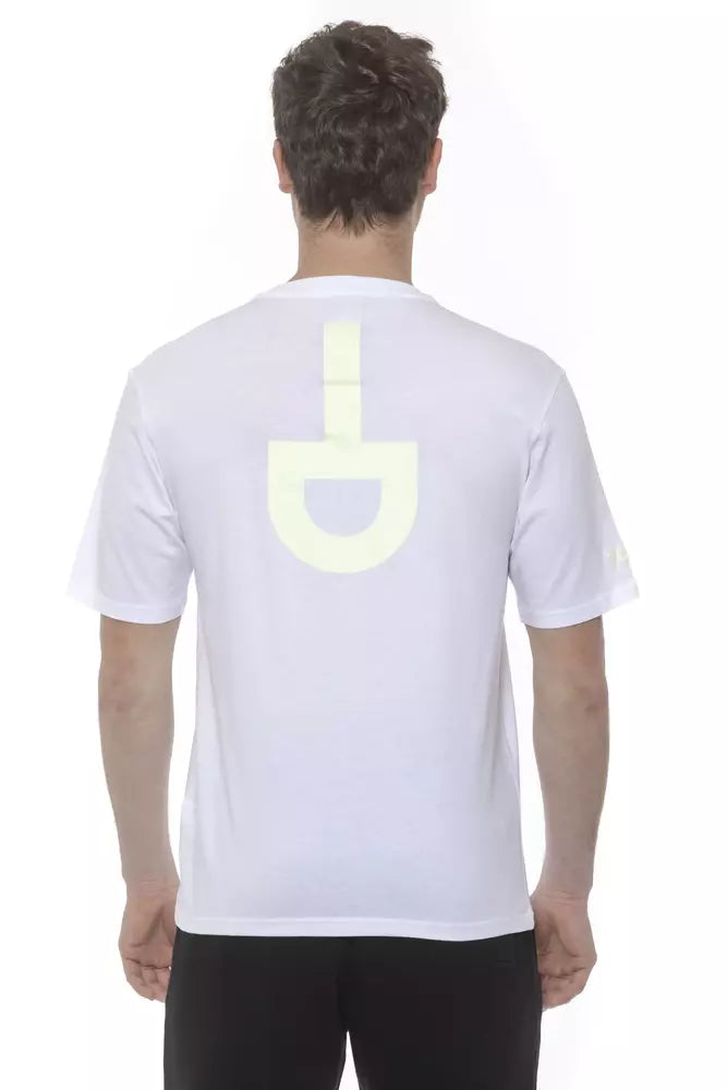 Tricou Tond alb din bumbac pentru bărbați