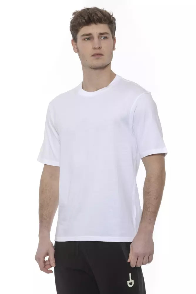 Tricou Tond alb din bumbac pentru bărbați