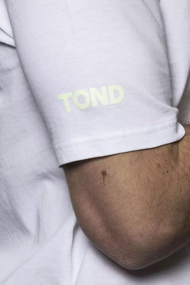 Tricou Tond alb din bumbac pentru bărbați