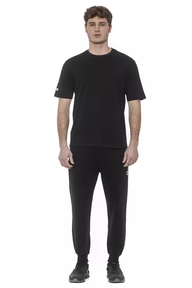 Tricou negru din bumbac Tond pentru bărbați