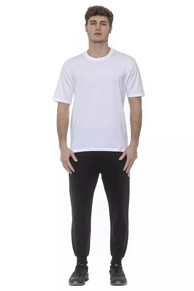 Tricou Tond alb din bumbac pentru bărbați