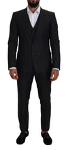 Dolce & Gabbana Gray MARTINI 3 Piece Slim Fit Suit