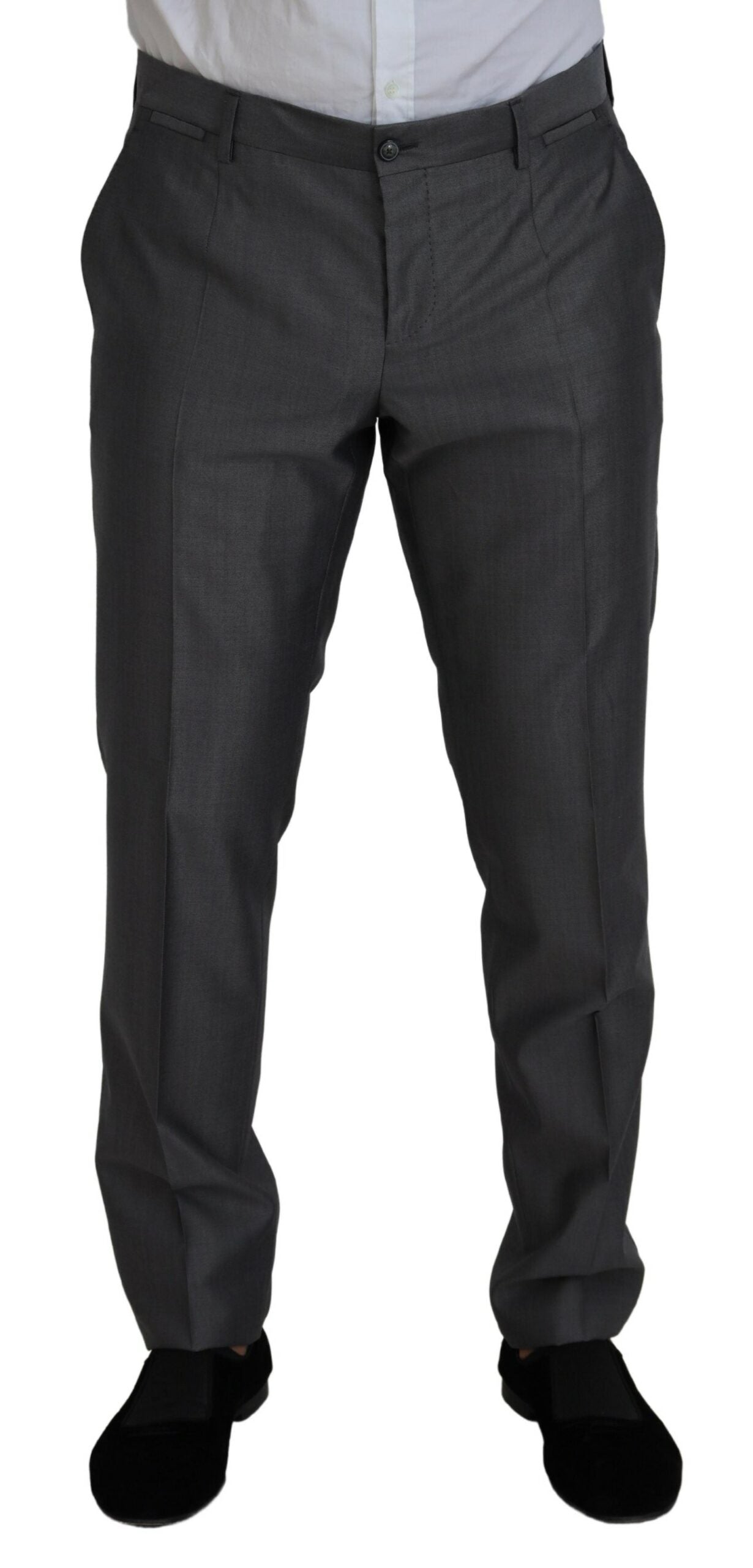 Costum Dolce & Gabbana gri SICILIA slim fit din 3 piese