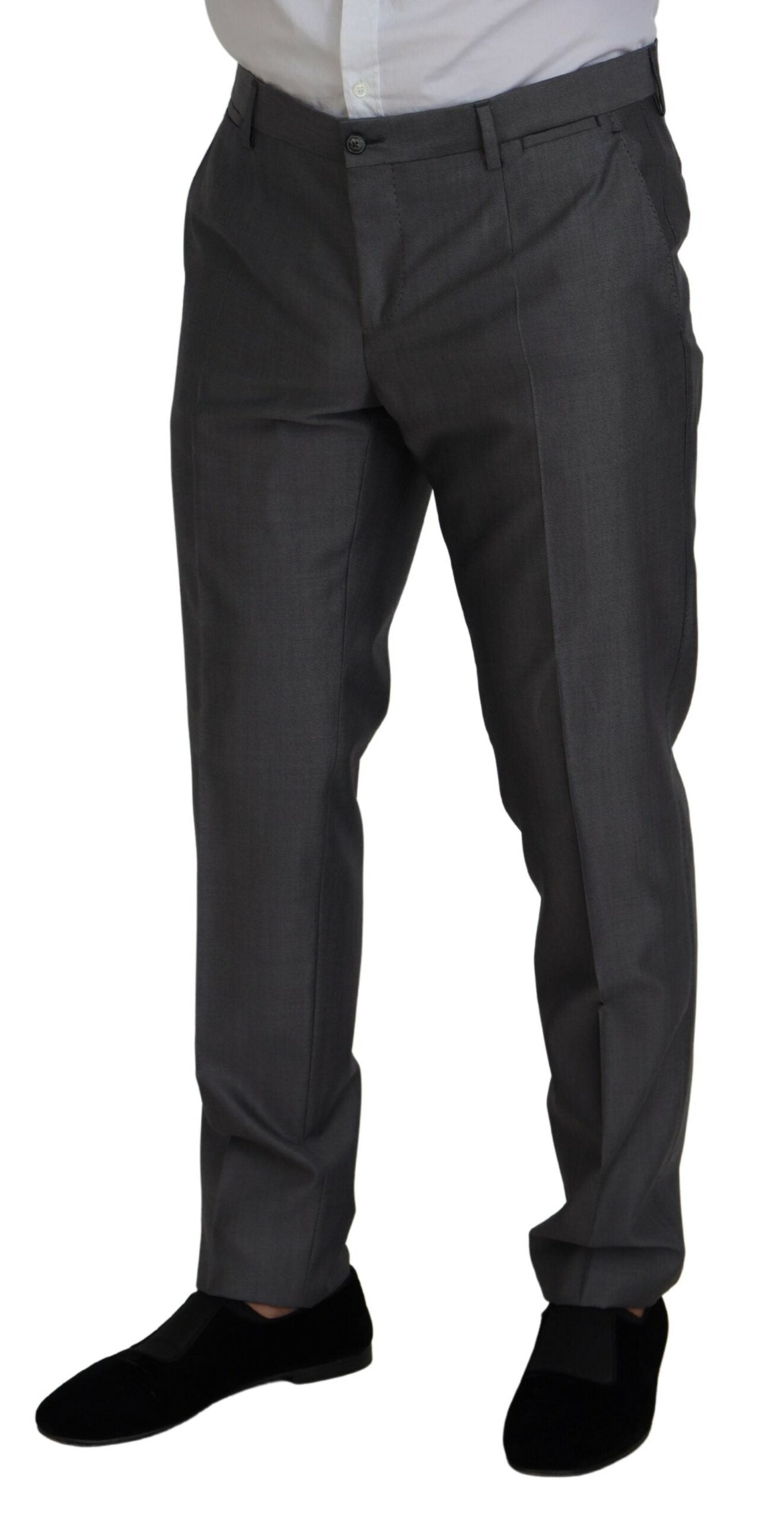 Costum Dolce & Gabbana gri SICILIA slim fit din 3 piese