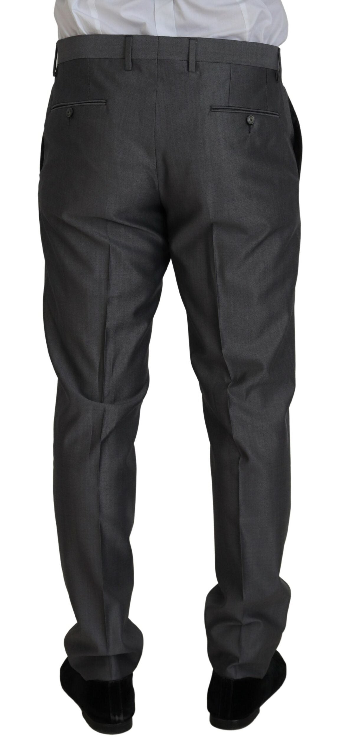 Costum Dolce & Gabbana gri SICILIA slim fit din 3 piese