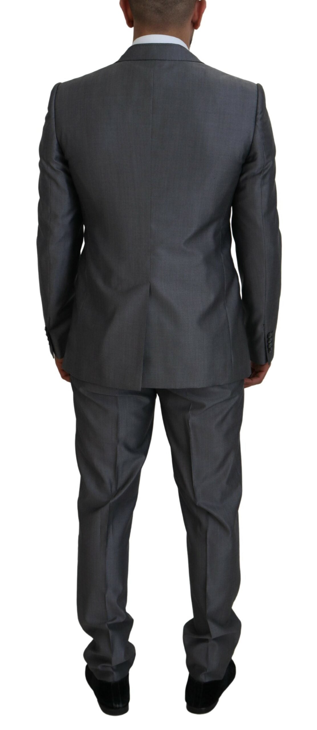 Costum Dolce & Gabbana gri SICILIA slim fit din 3 piese