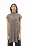 Alpha Studio Brown Wool Women's Turtleneck Sweater