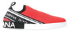 Dolce & Gabbana Red White Flat Sneakers Loafers Shoes