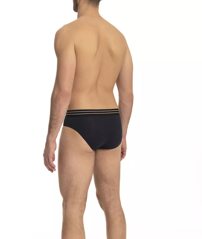 Cavalli Class Blue Cotton Men Underwear Tri-pack