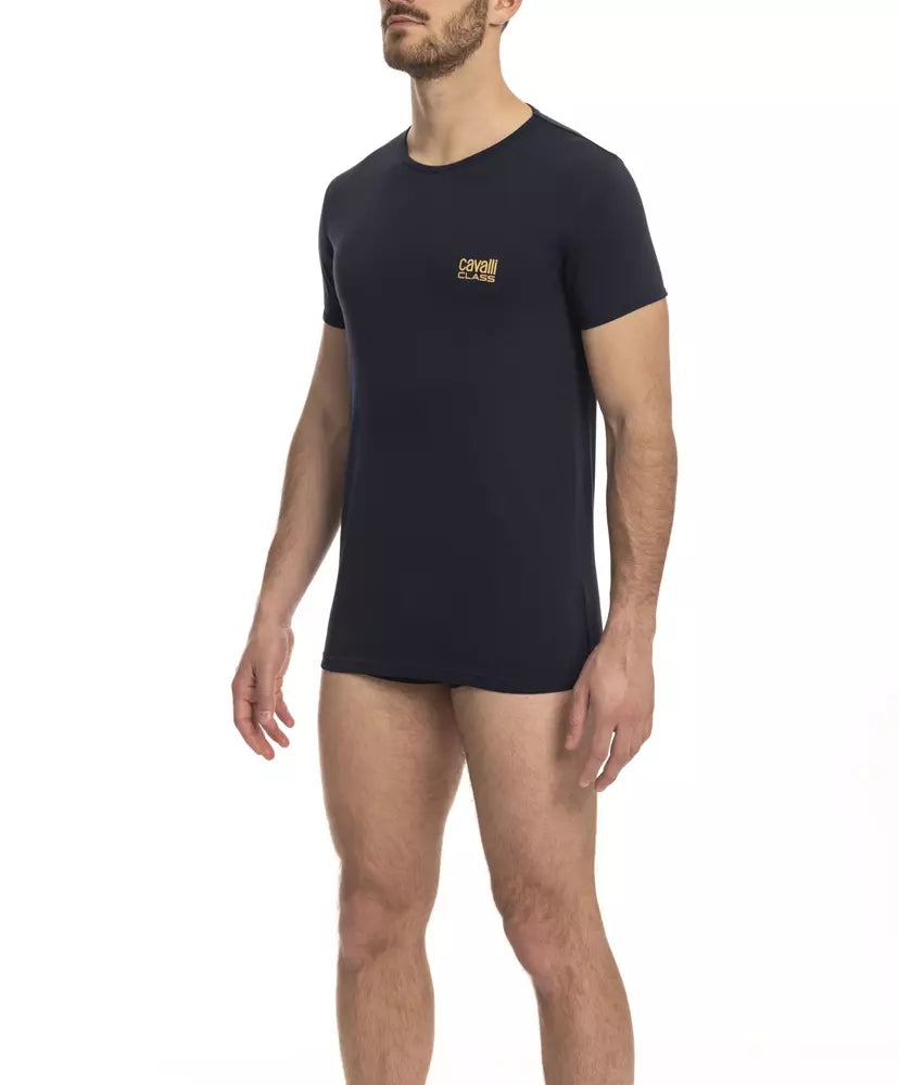 Cavalli Class Blue Cotton Men's T-Shirt