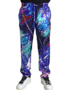 Dolce & Gabbana Multicolor Printed Silk Men Trouser Pants