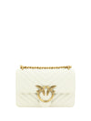 PINKO Elegant White Mini Love Shoulder Bag