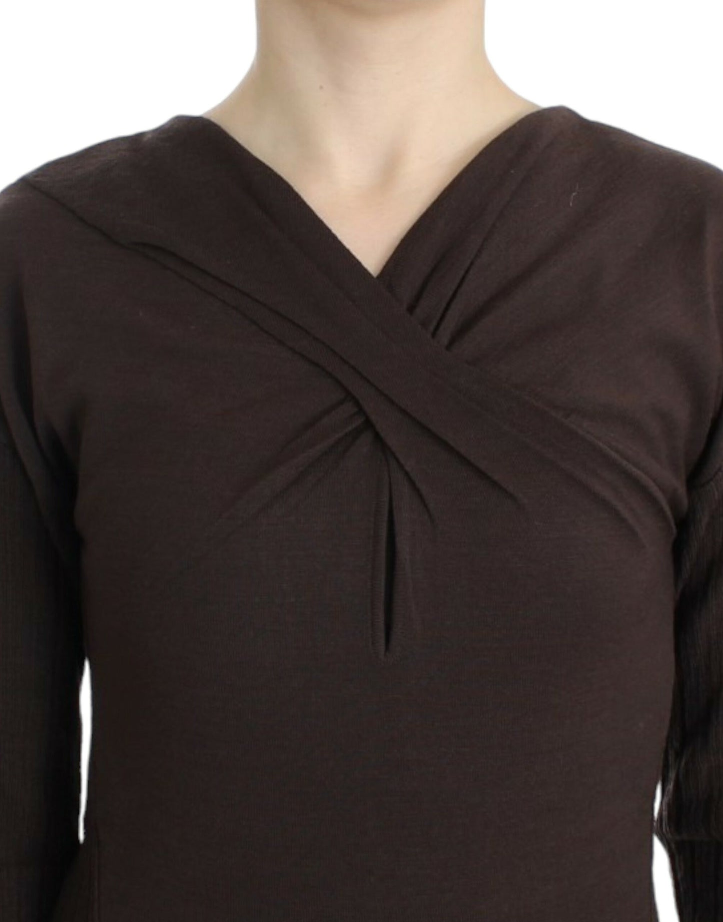 Pulover Cavalli Brown tricotat din lână