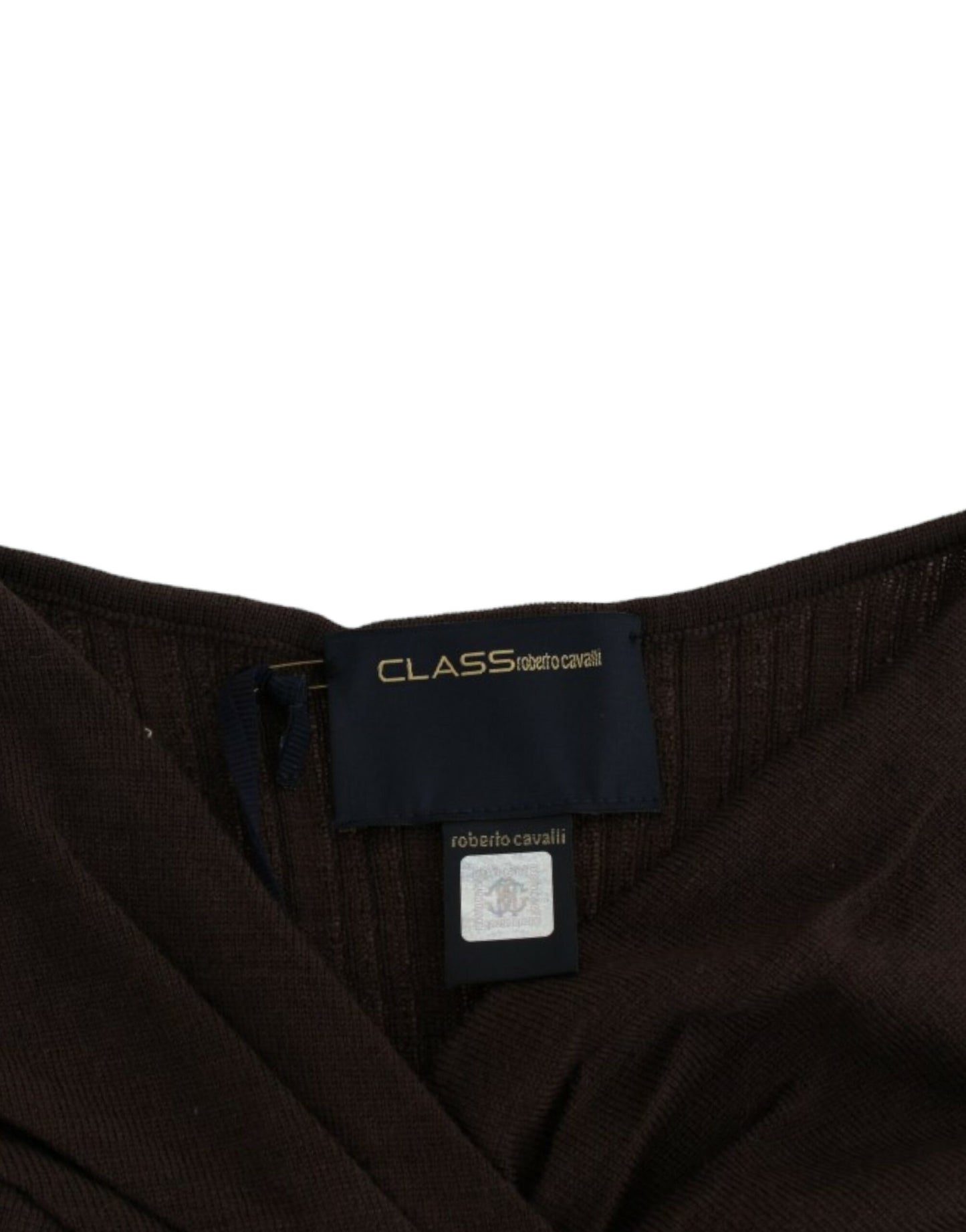 Pulover Cavalli Brown tricotat din lână