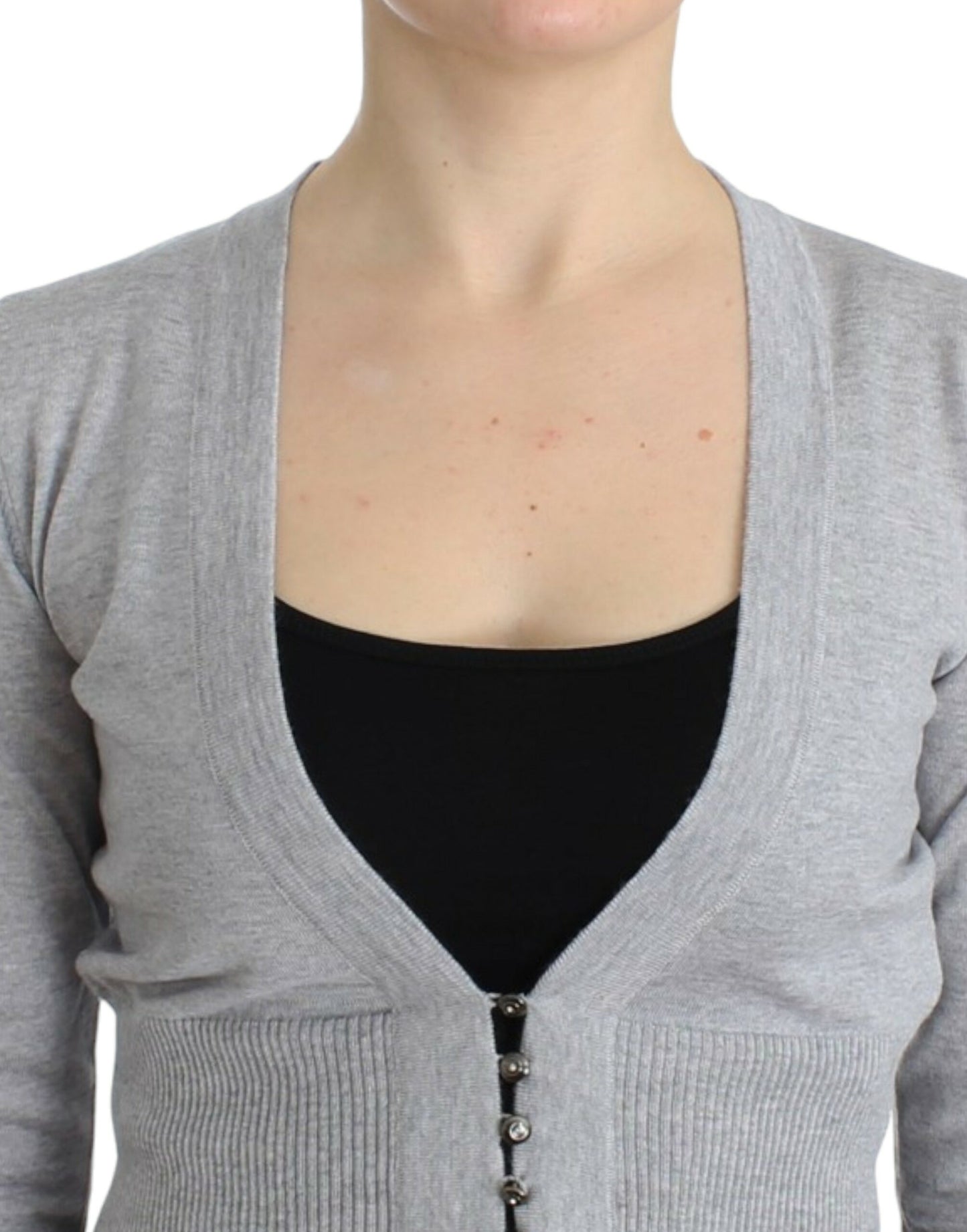 Cardigan scurt din lână Cavalli Gray