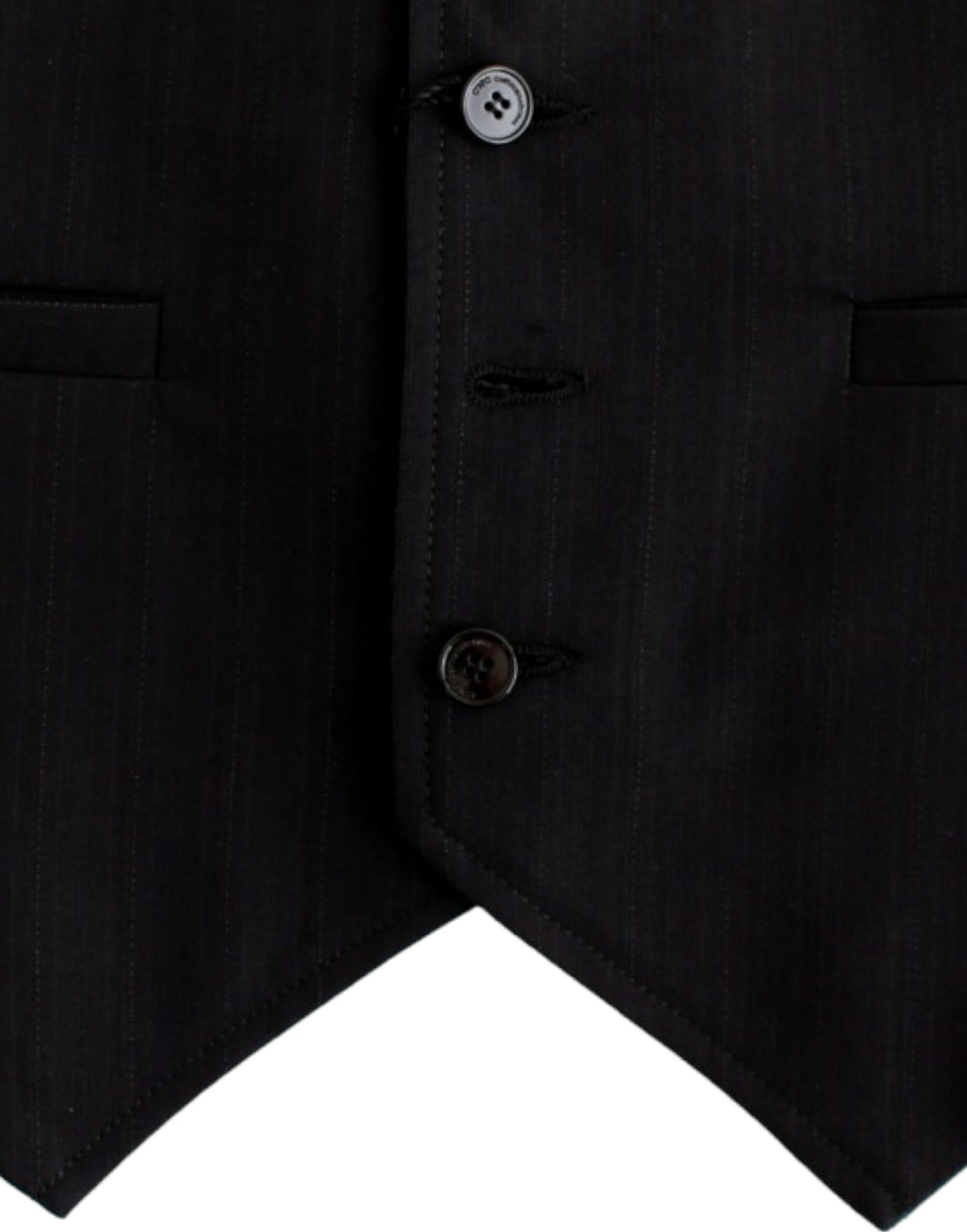 Vestă casual din bumbac cu dungi negre Costume National