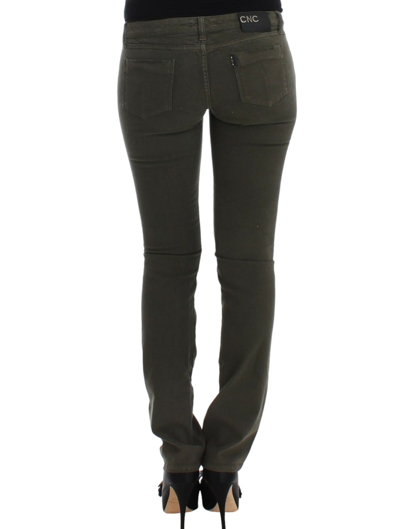 Blugi slim fit Costume National Green