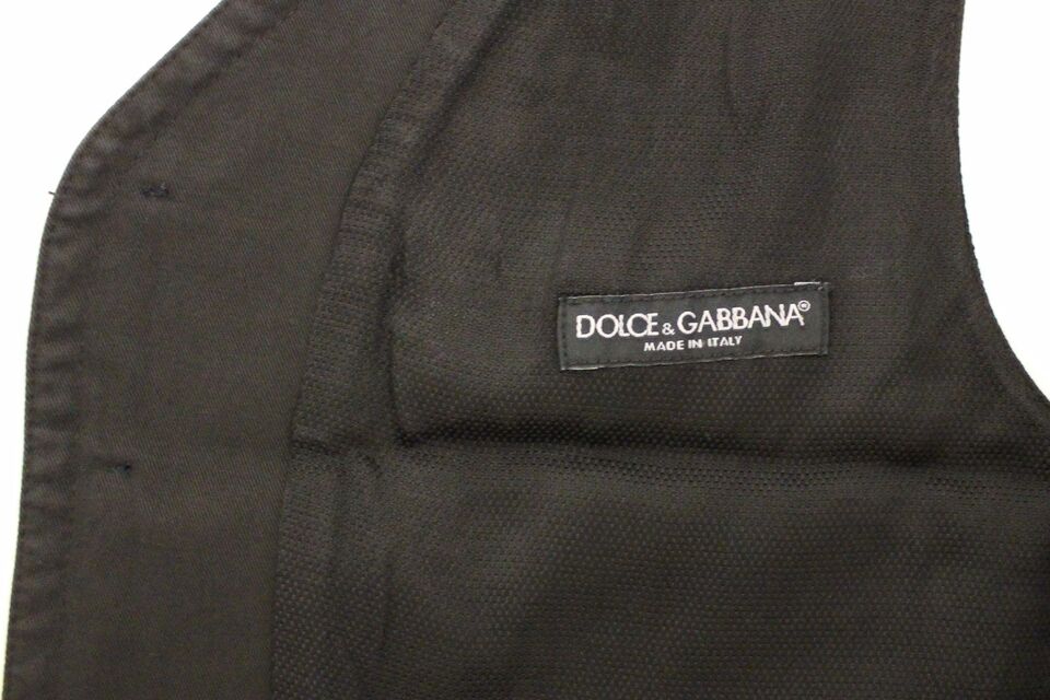 Vestă elegantă Dolce & Gabbana din amestec de bumbac negru
