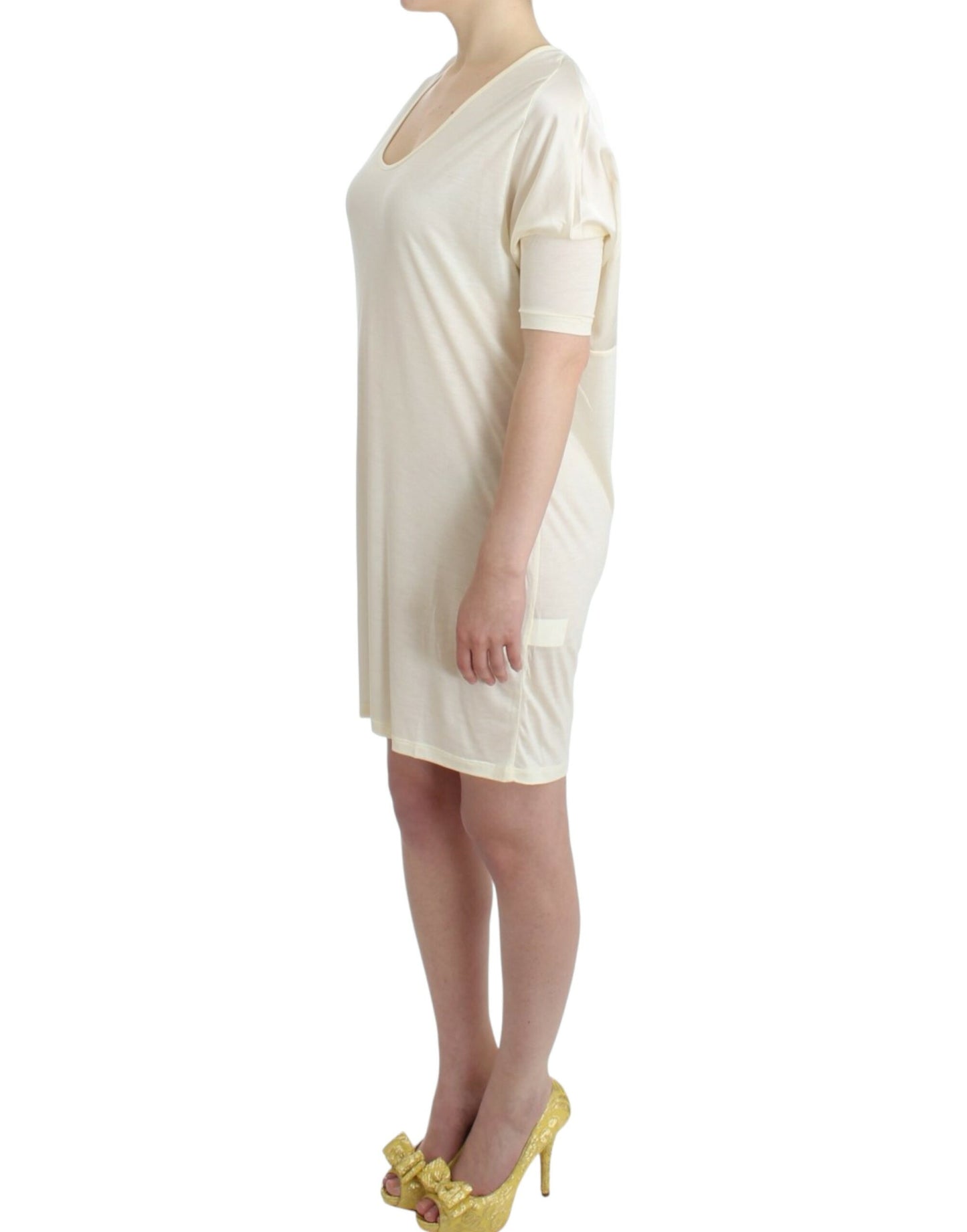 Rochie tubulară albă din modal Costume National