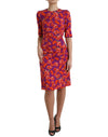 Rochie Dolce & Gabbana cu imprimeu floral multicolor și maci
